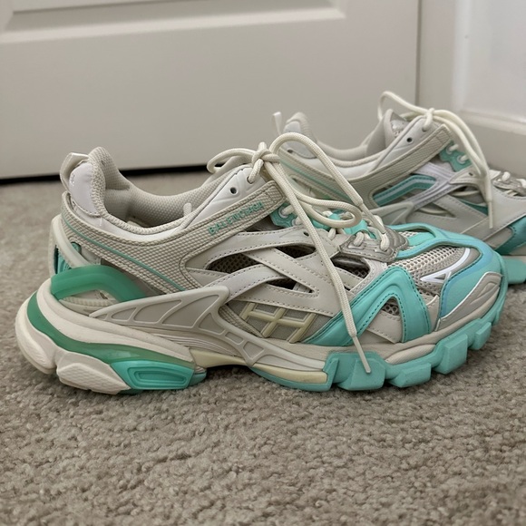 Balenciaga Rubber Mesh Tri-Color Womens Track.2 Open Sneakers, Size 40 - Picture 15 of 16